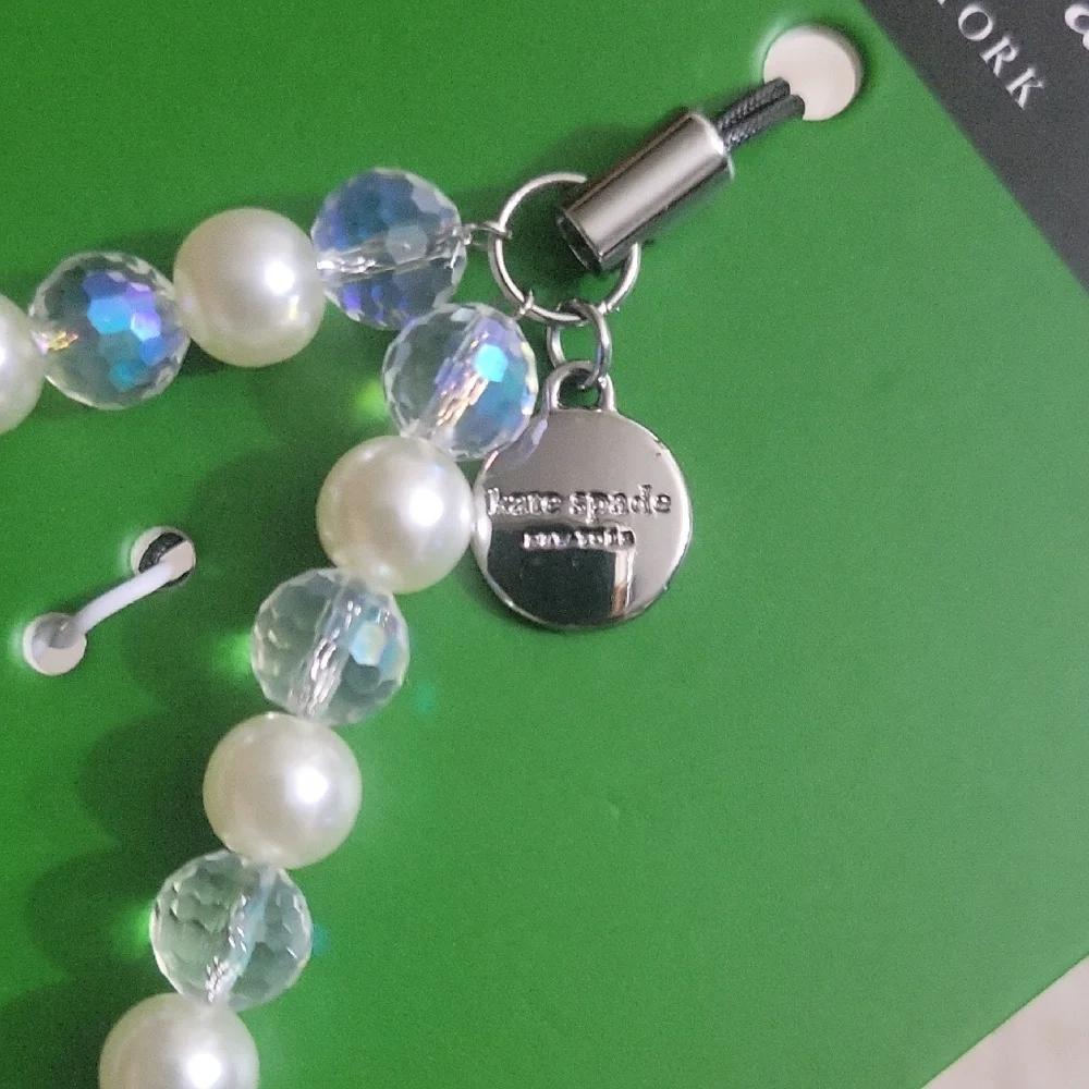 KATE SPADE BLUE and WHITE PHONE CHARM